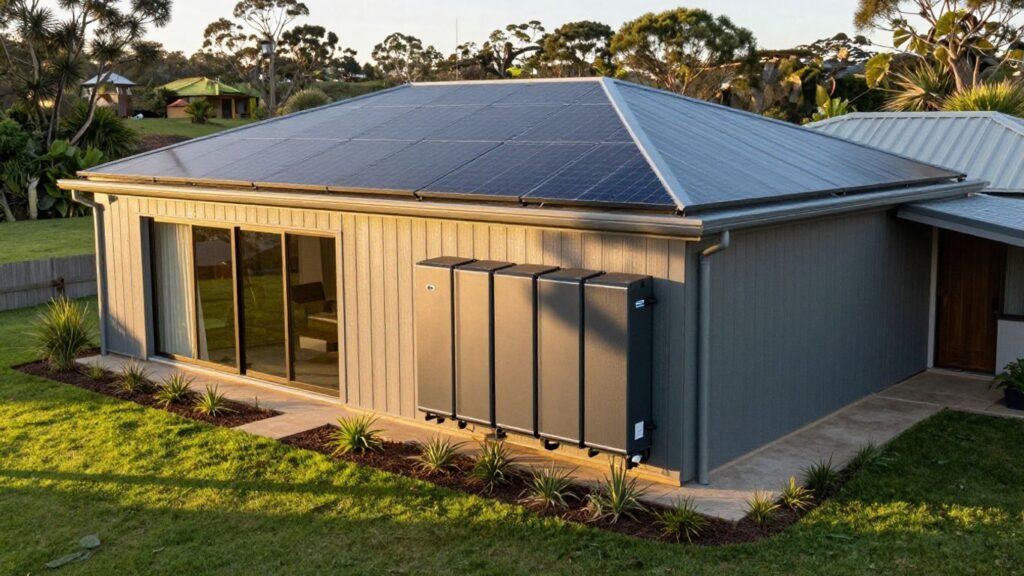 Solar battery system on an Australian home.