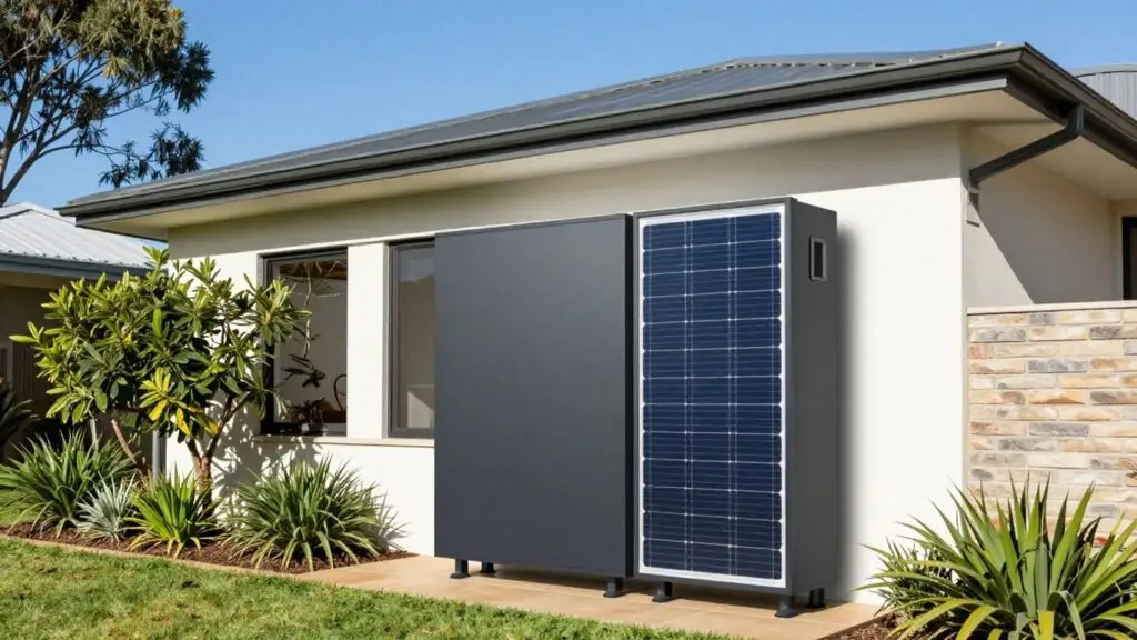 Australian home with solar battery